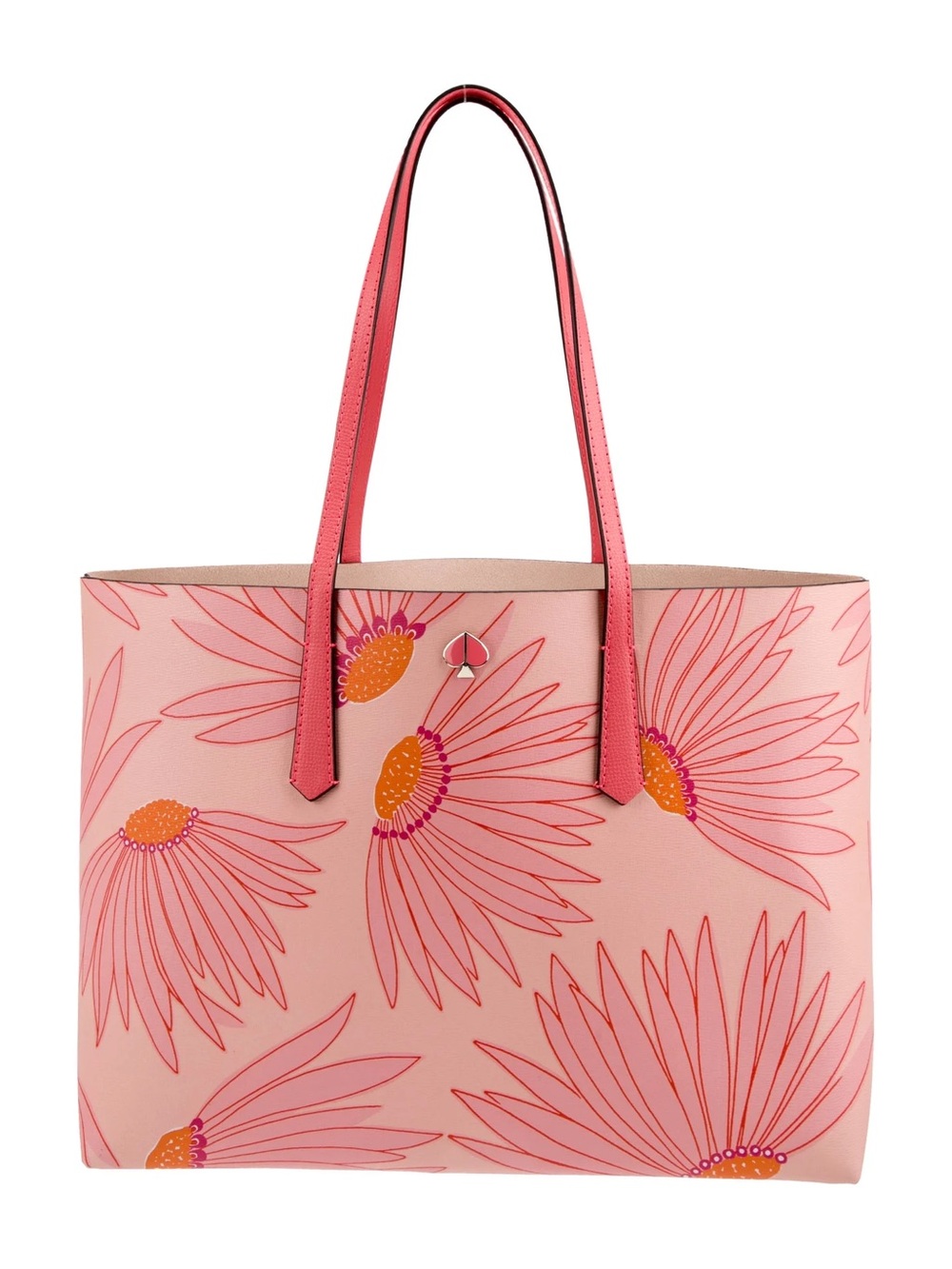 Kate Spade Pink Floral Print Leather Tote